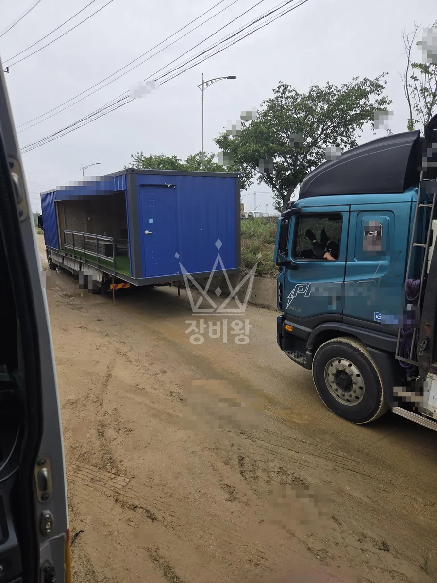 경기 구리시 크레인 에어컨 실외기 작업 현장