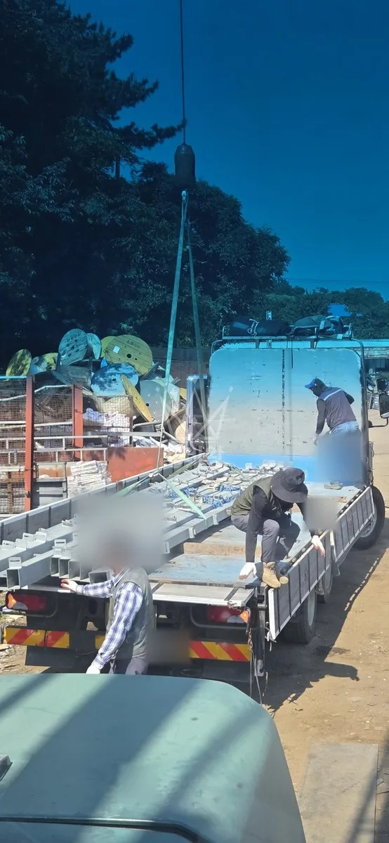 충남 아산시 신인동 크레인 중량물 인양 작업 현장