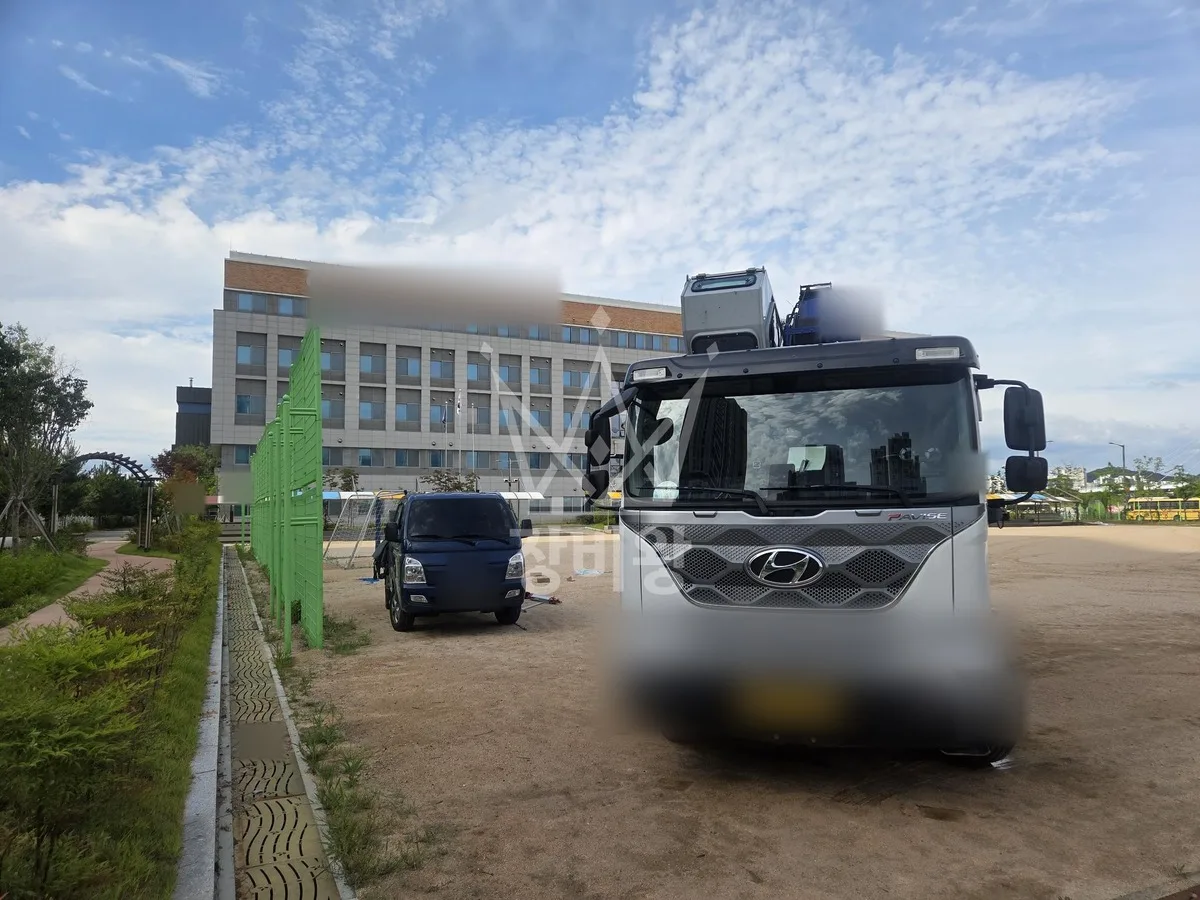 전남 목포시 대성동 크레인 태양광 작업 현장