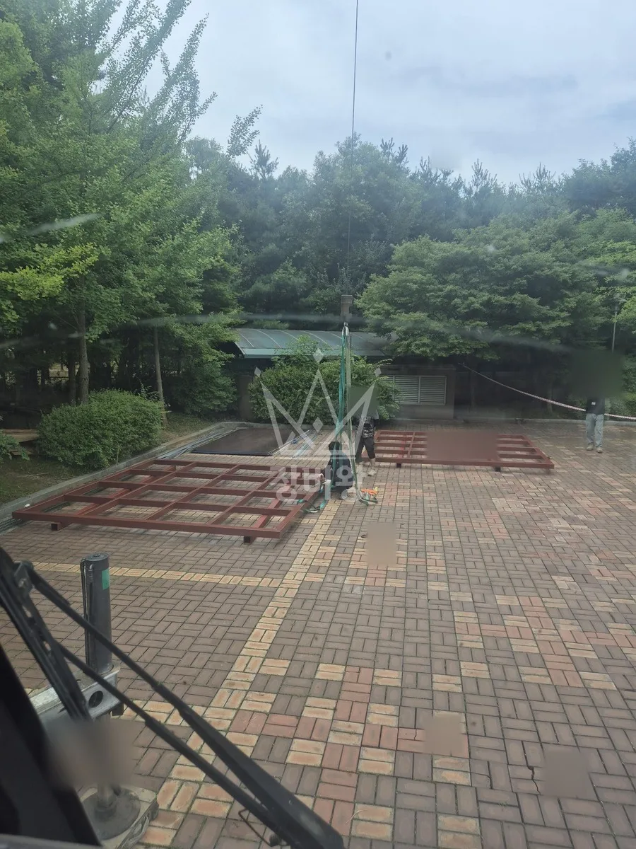 전남 나주시 문평면 국동리 크레인 자재 양중 작업 현장
