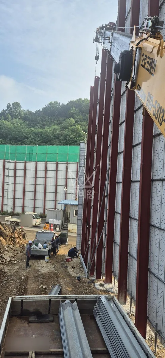 전남 순천시 홍내동 크레인 에어컨 실외기 작업 현장