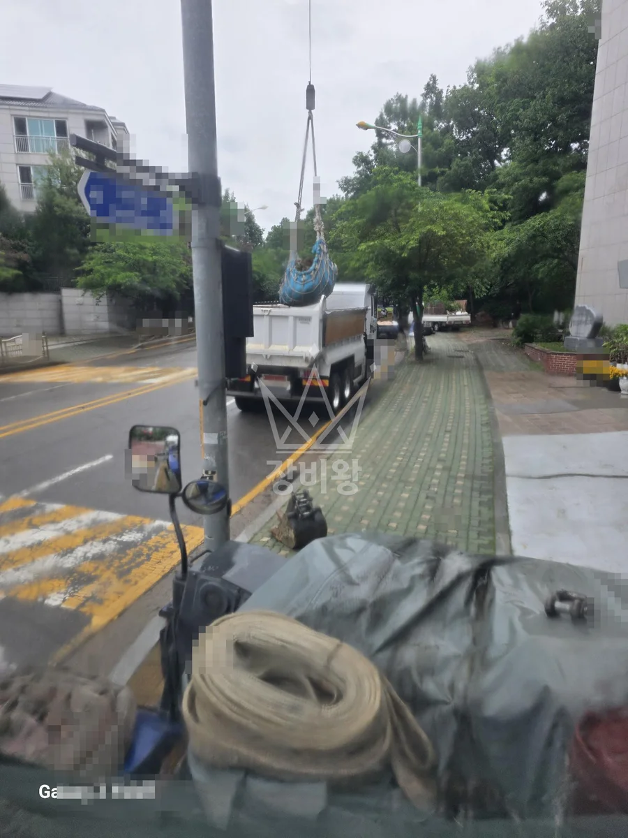 전남 목포시 대성동 크레인 중량물 인양 작업 현장