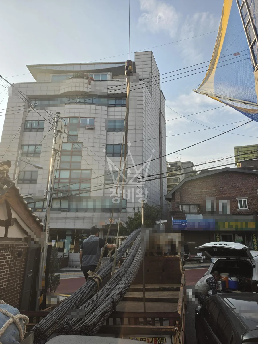 서울 성북구 석관동 크레인 빔 작업 현장