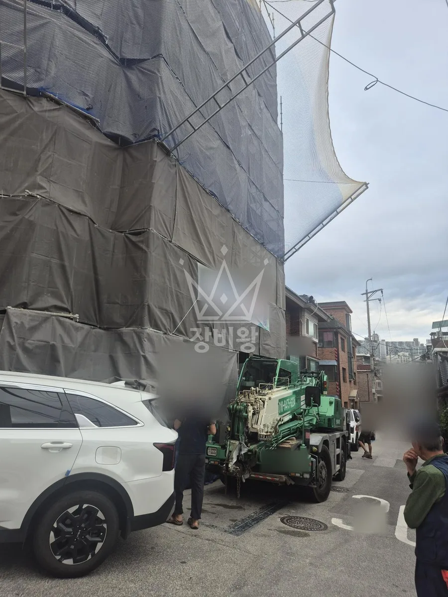 서울 성북구 크레인 에어컨 실외기 작업 현장
