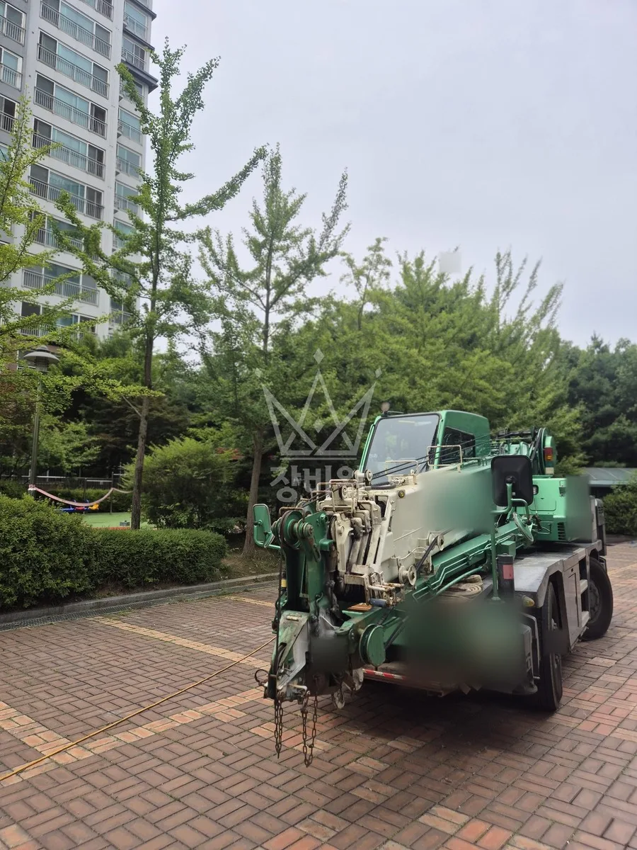 전남 장흥군 부산면 지천리 크레인 중량물 인양 작업 현장