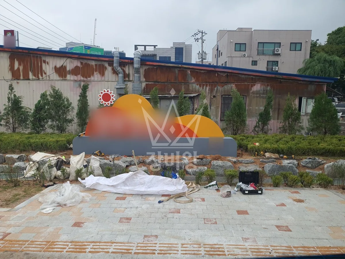 전남 순천시 대룡동 크레인 빔 작업 현장